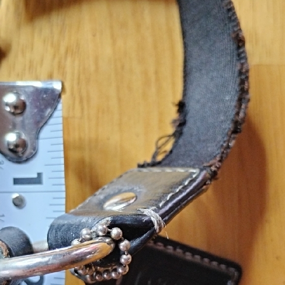 Coach Black Leather Men's Messenger Bag Rehab Condition - Picture 3 of 7